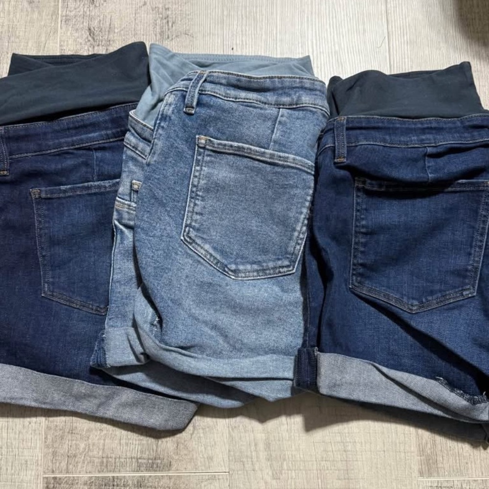 H&M Maternity Denim Shorts Trio